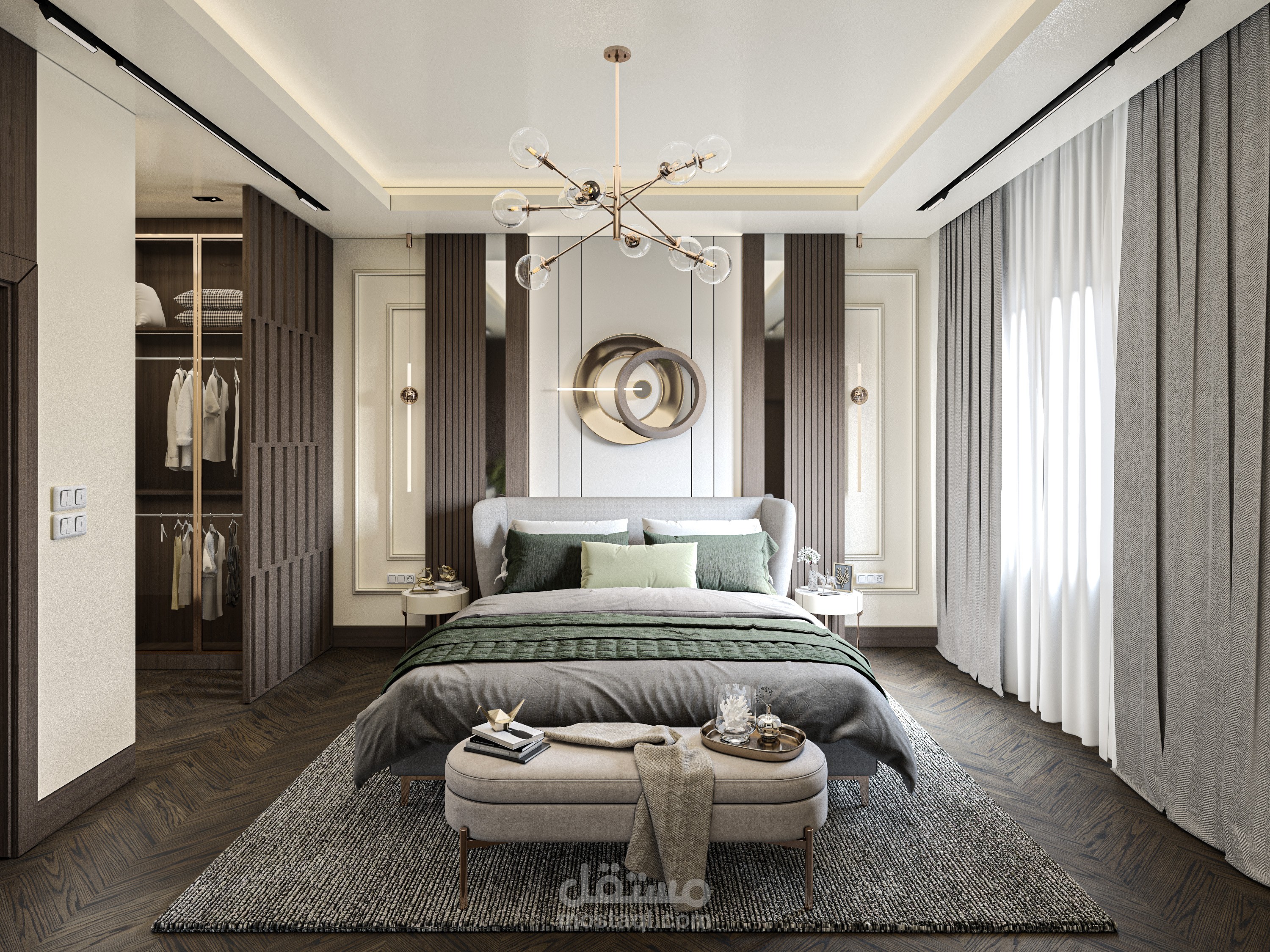 Neoclassical Modern Master Bedroom | مستقل