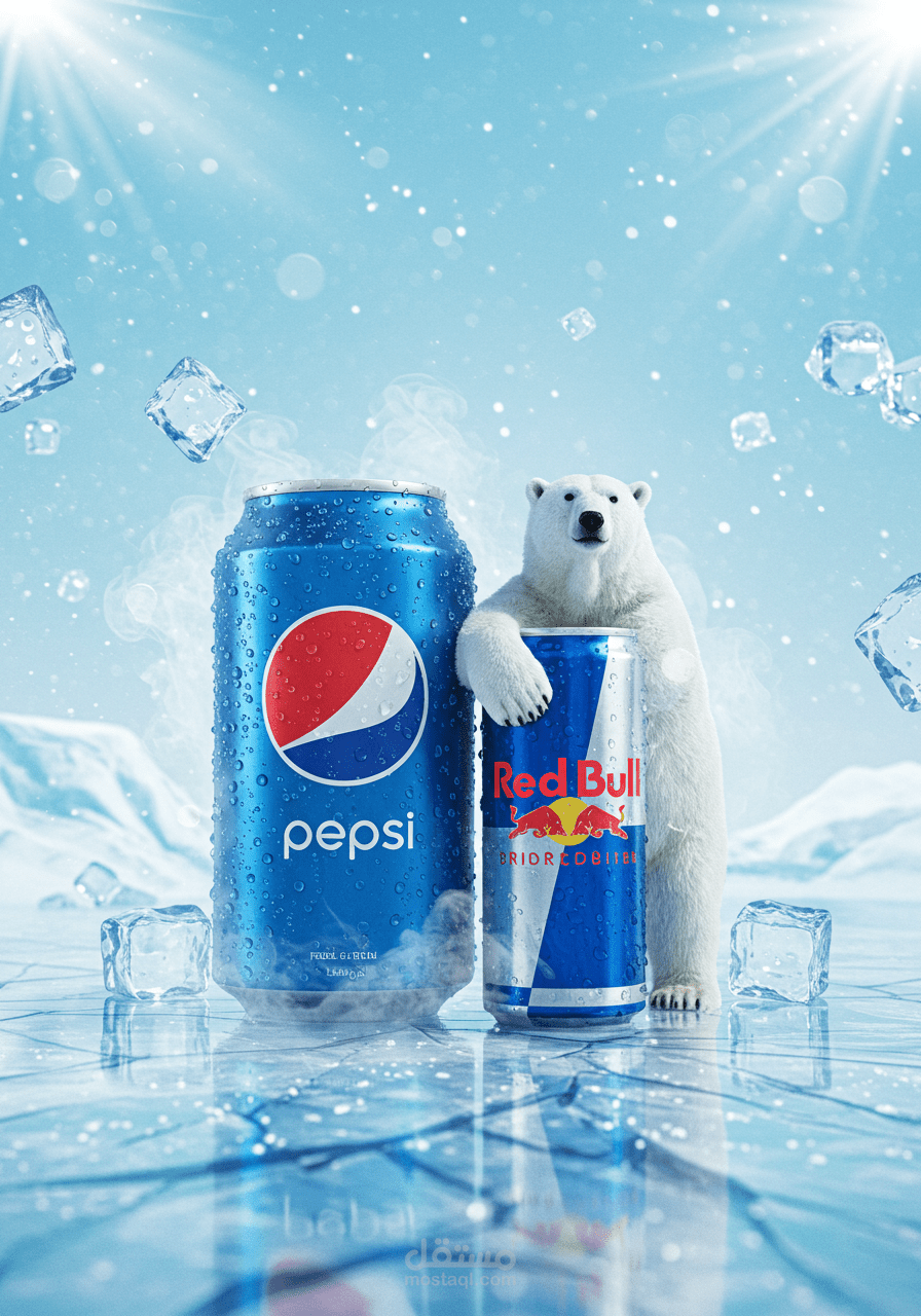 إبداع إعلاني منعش - بيبسي وريد بول في عالم جليدي!
