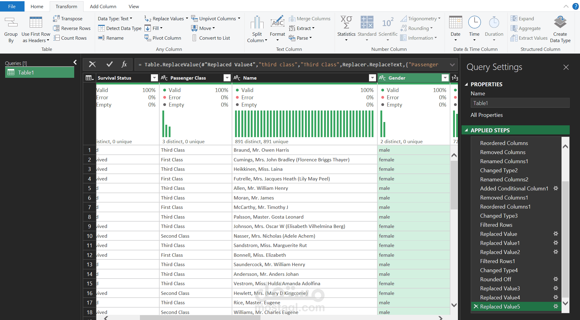 power query for data cleaning
