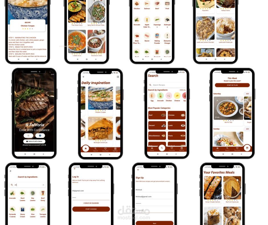 تطبيق Flavoria - تطبيق وجبات متكامل باستخدام Flutter
