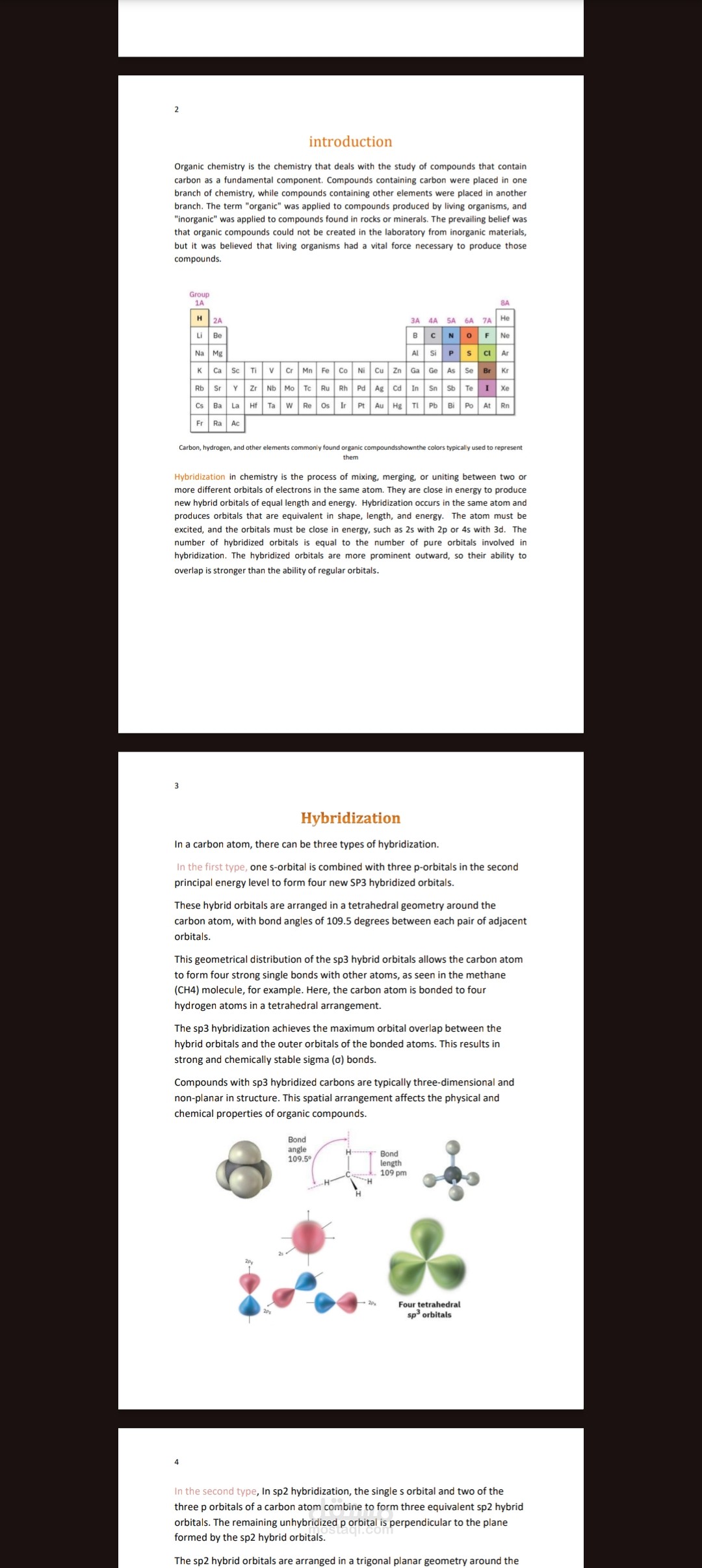 كتابة تقرير على برنامج Microsoft word
