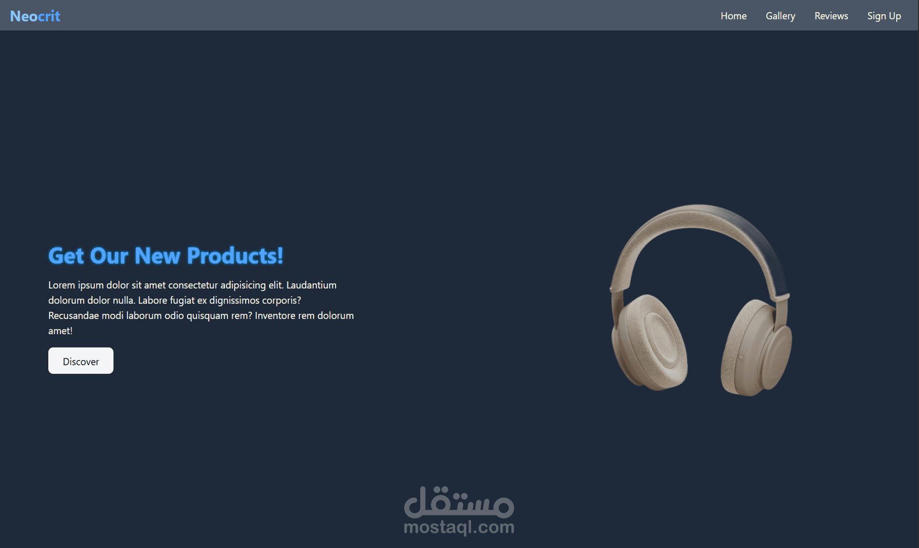 صفحة ويب احترافية بتقنيات HTML وCSS وJS وTailwind
