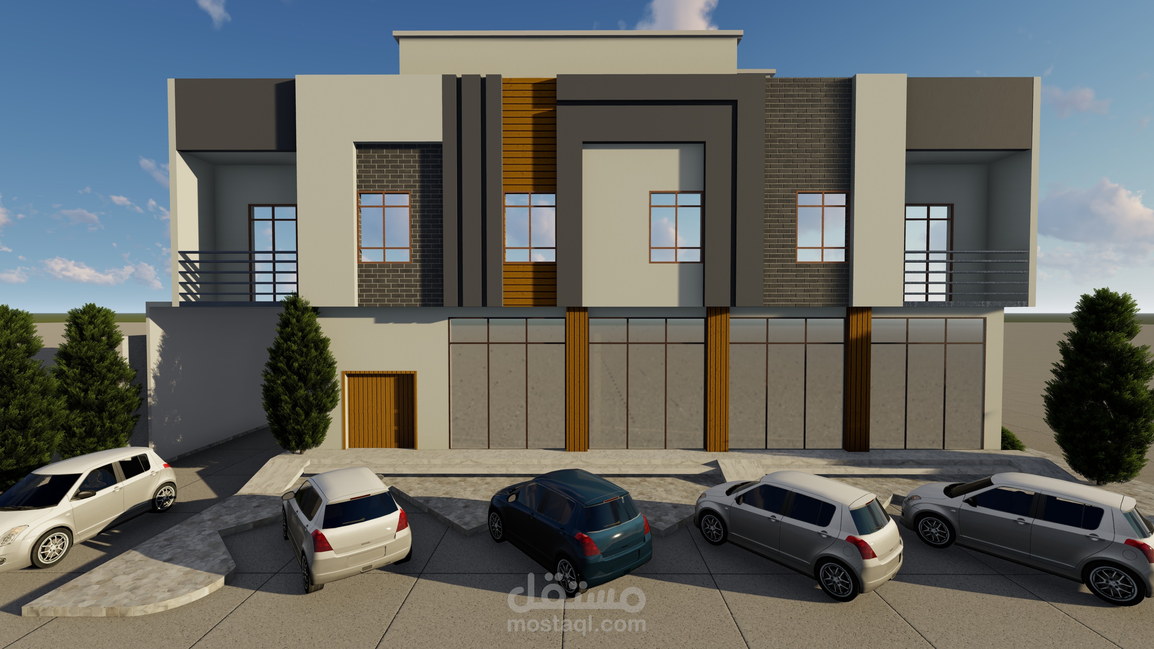 تصميم واجهة عمارة سكنية