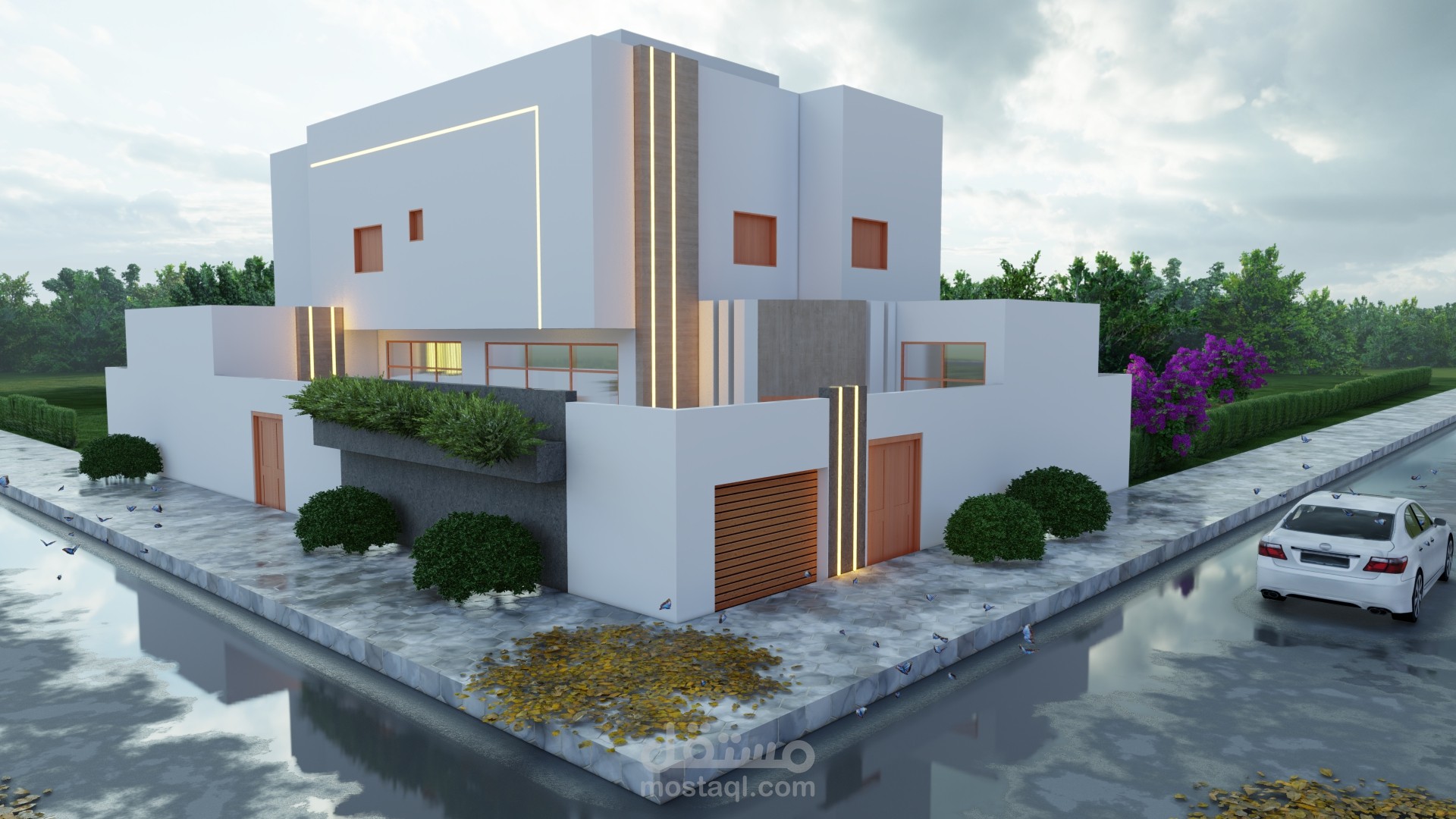 تصميم واجهة لفيلا سكنية