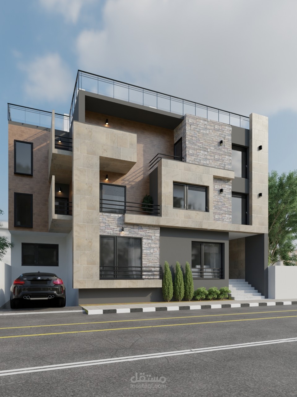 تصميم عمارة شقق سكنية