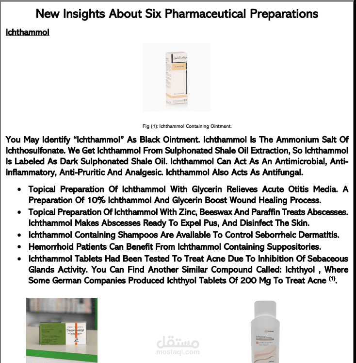 New Insights About Six Pharmaceutical Preparations