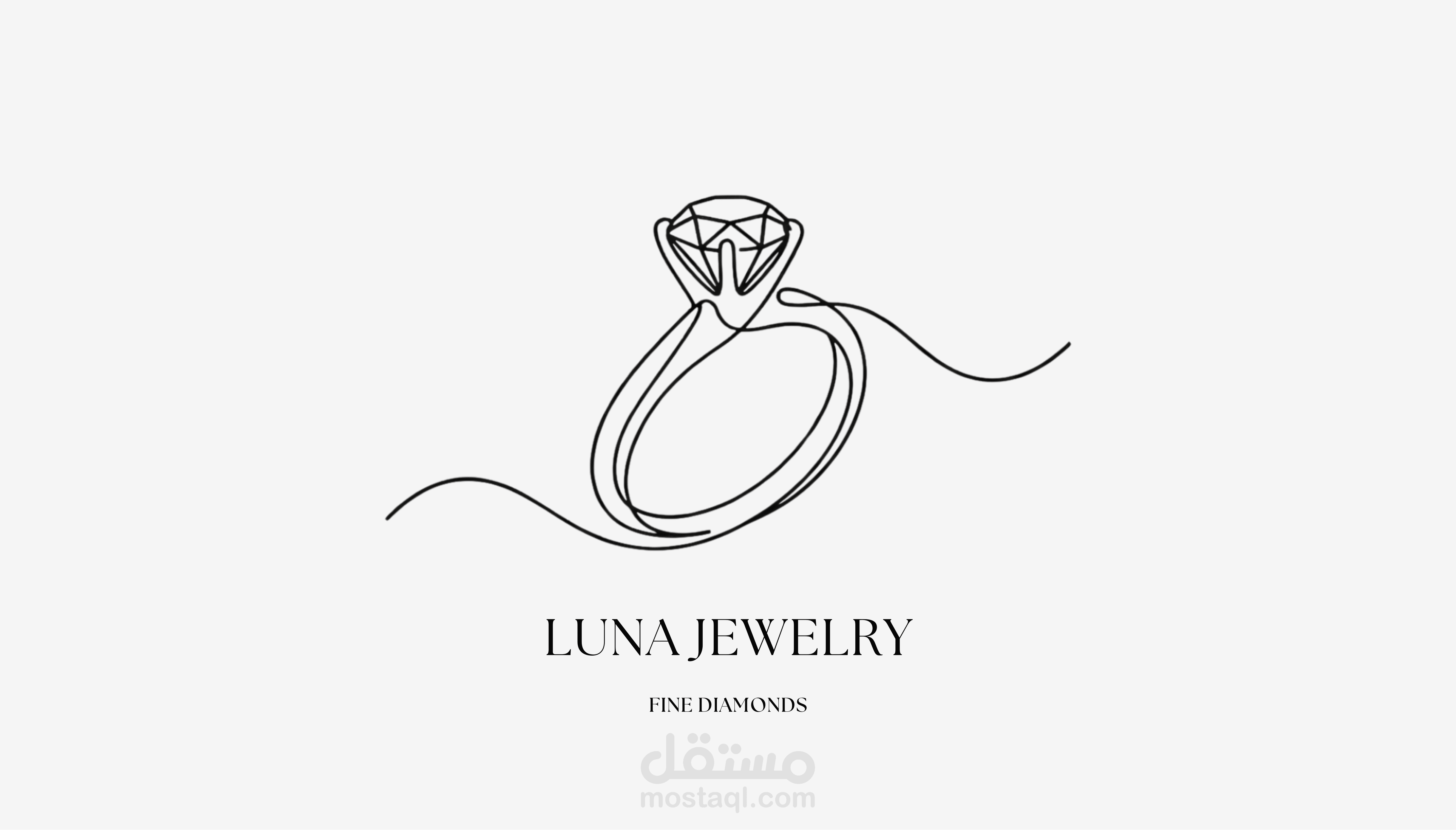 تصميم شعار هوية بصرية لمتجر مجوهرات - Luna Jewelry