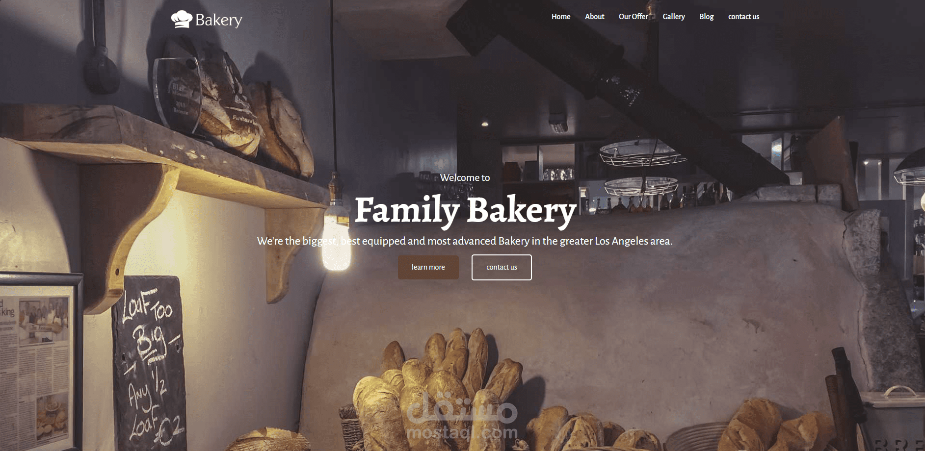 تصميم Landing Page احترافية لمخبز – HTML & CSS
