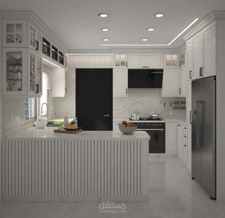 تصميم لمطبخ على الطراز الكلاسيكي
