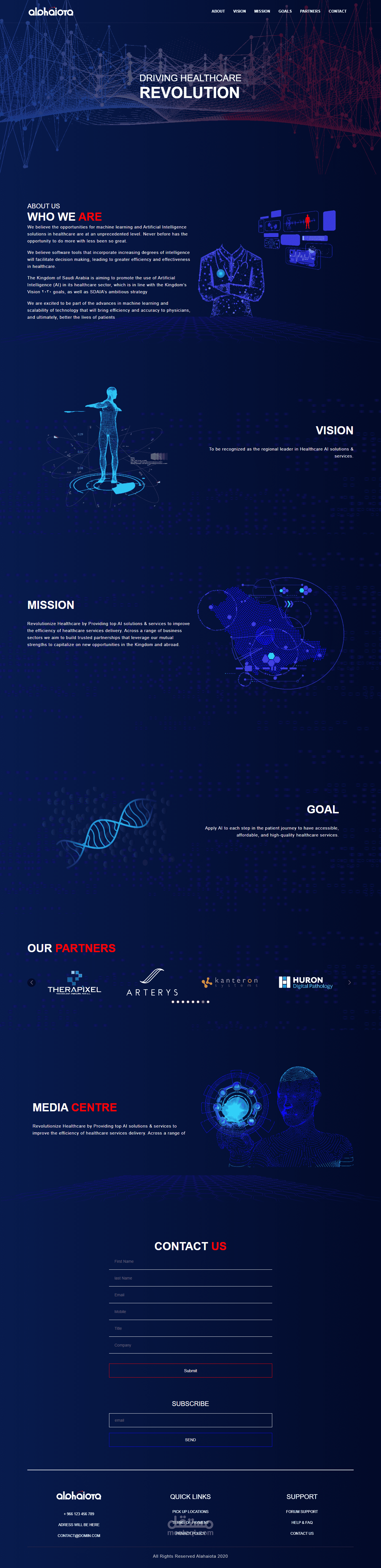 alahaiota Landing Page