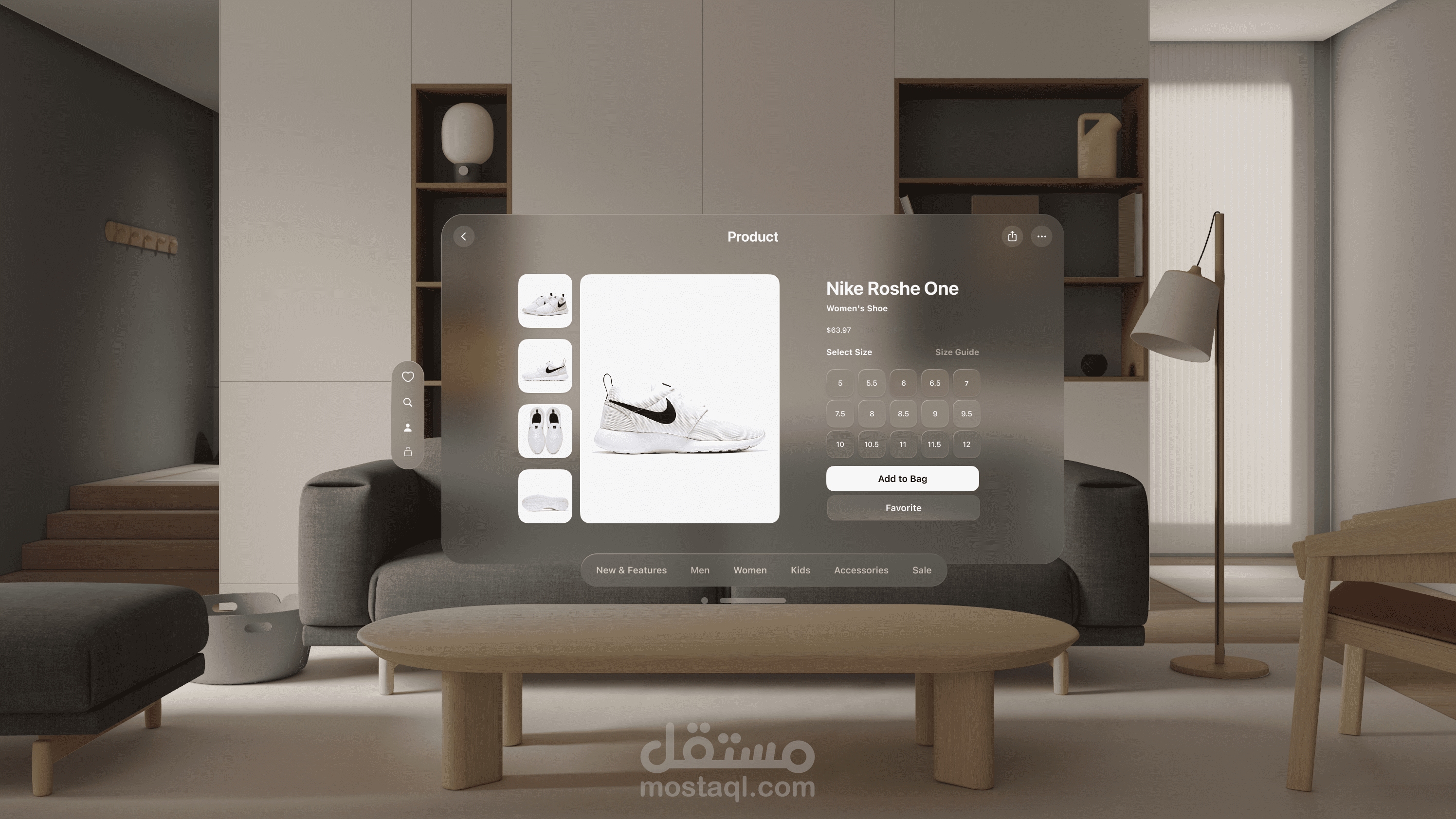 Nike's E - Commerce VisionOS glasses
