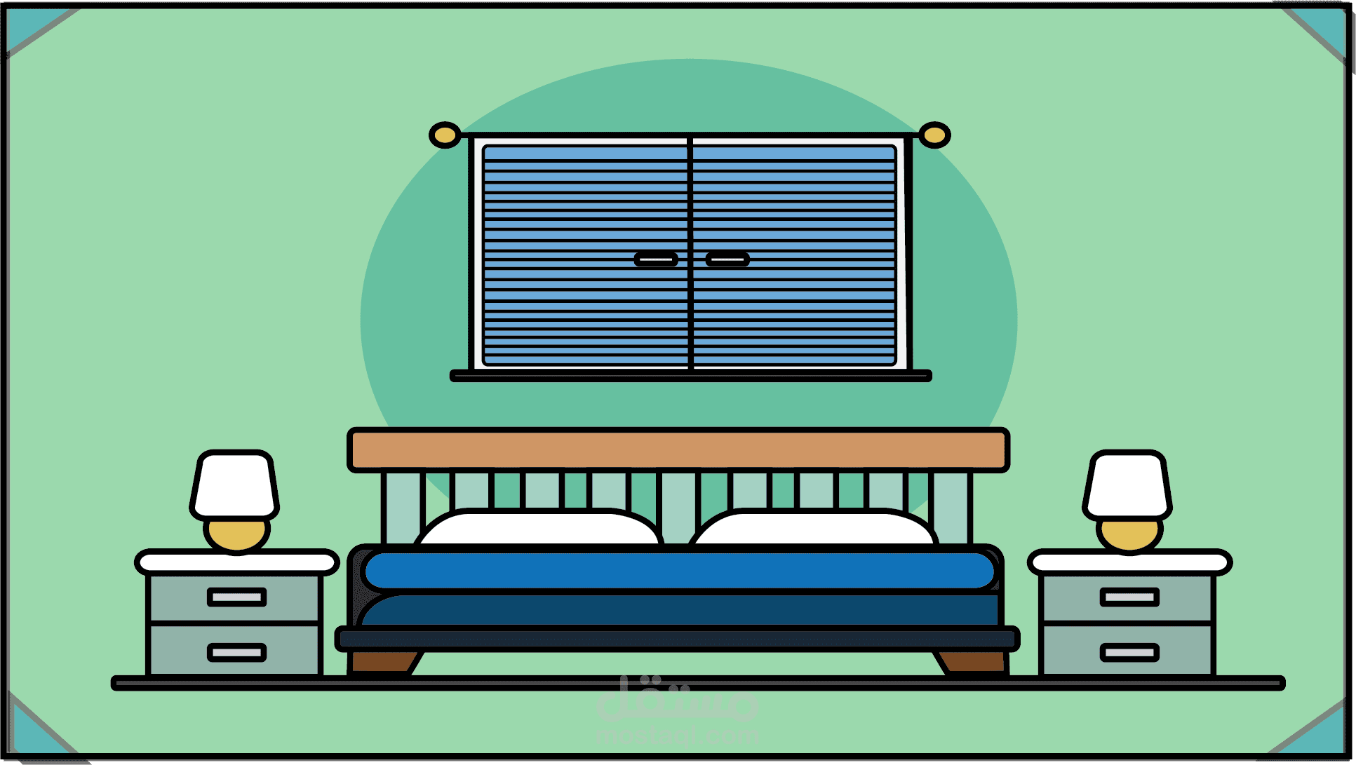 Flat Bed-Room Background