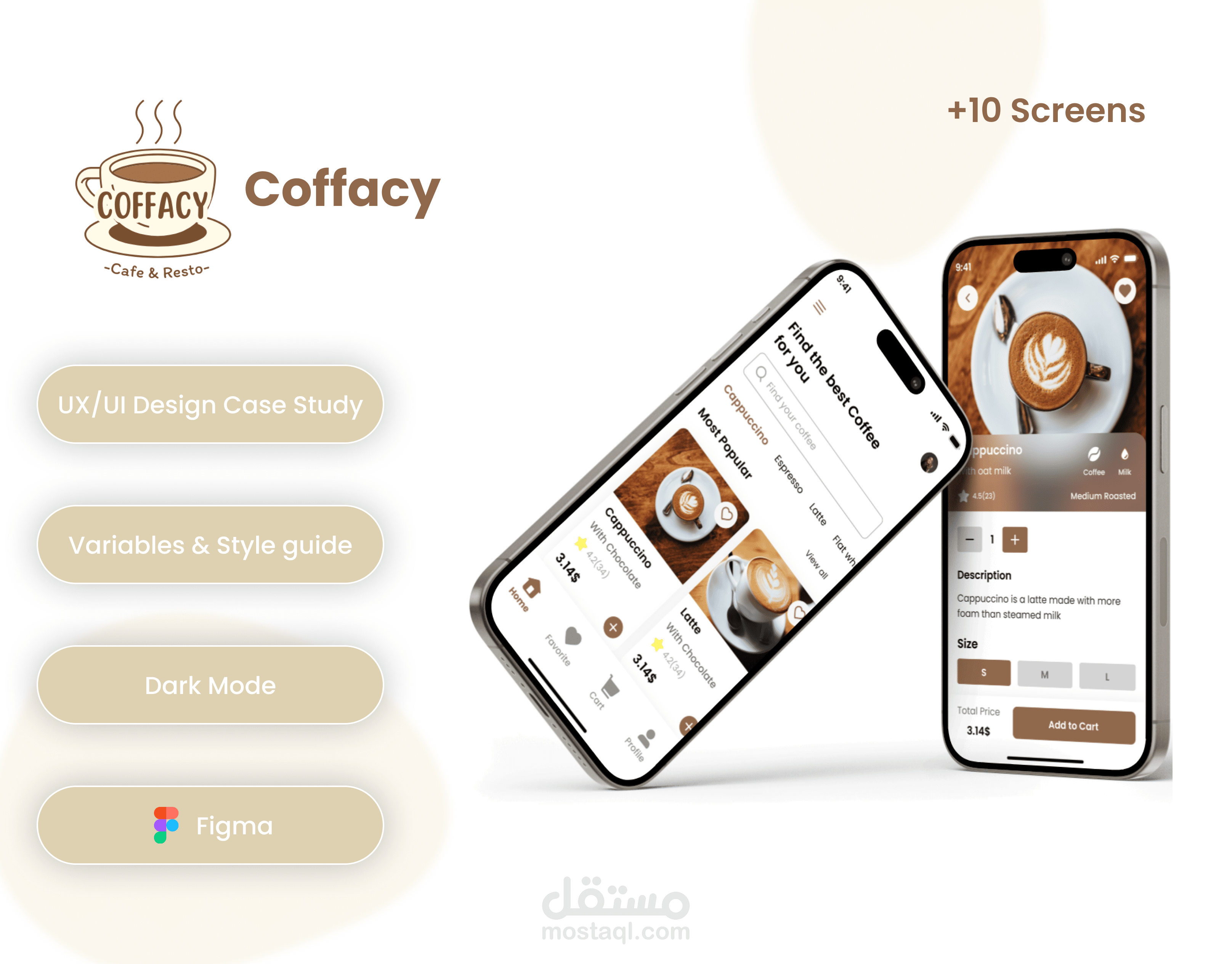 تصميم تطبيق كافيه يختص بعمل القهوة Coffacy