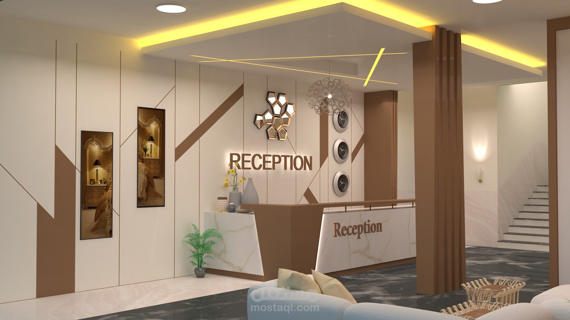 استقبال فندق صغير