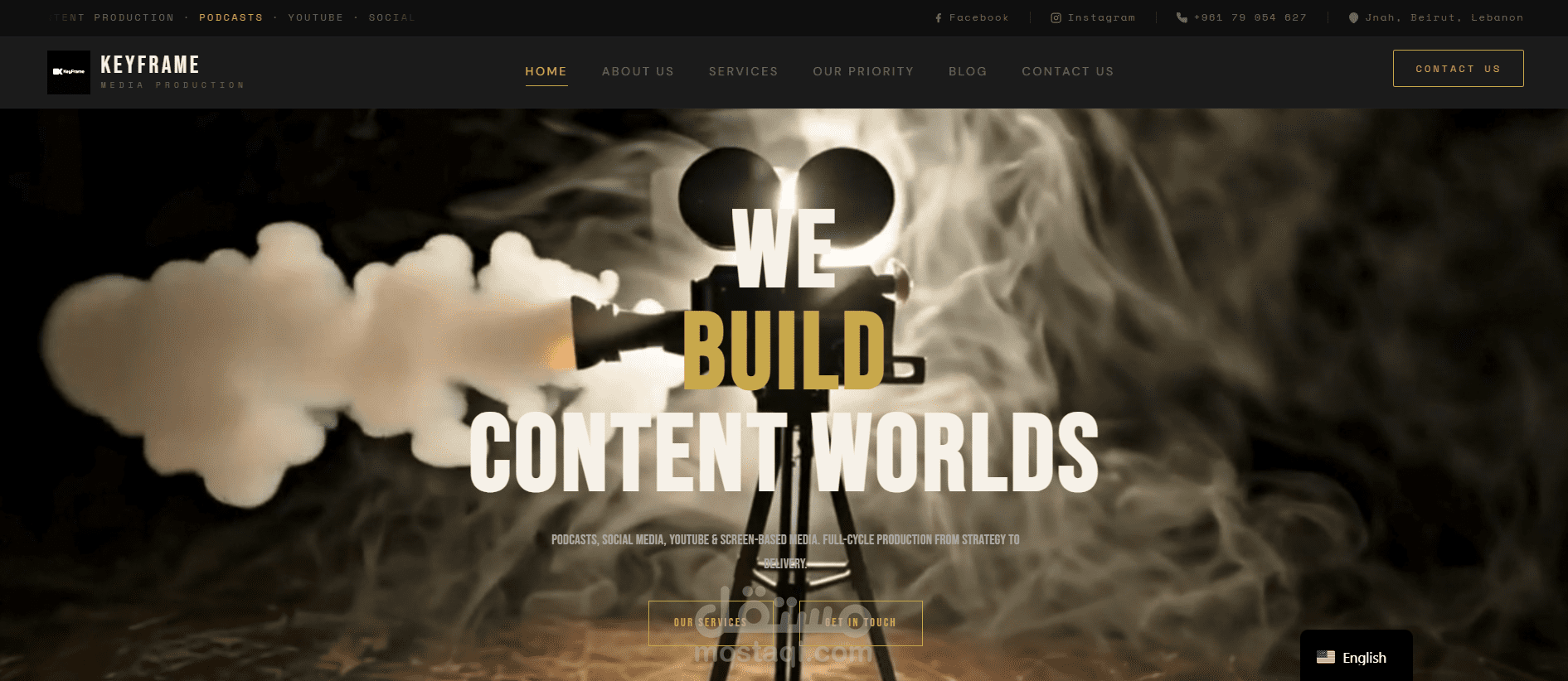 Keyframe – Media Production Landing Page