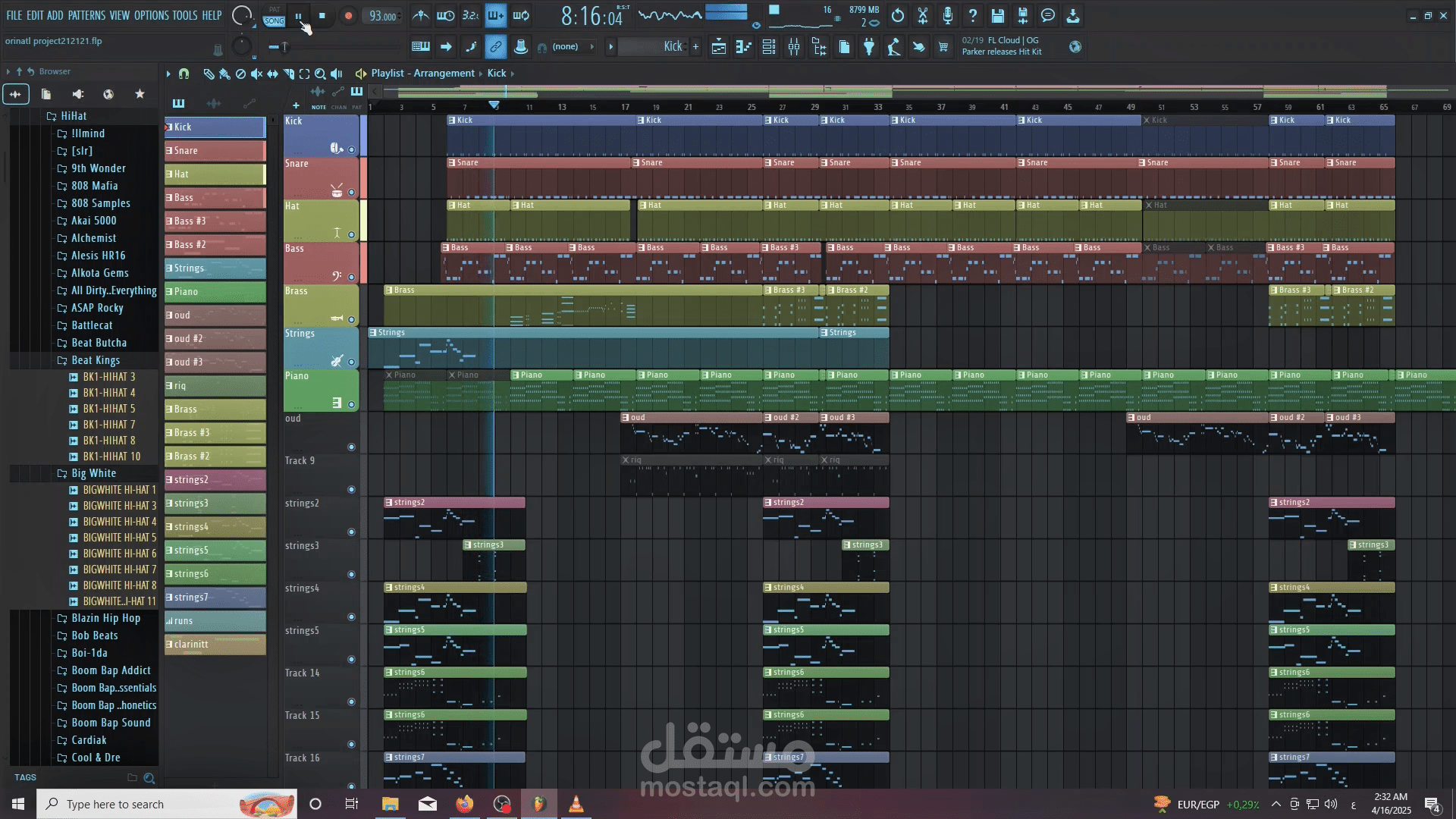 تراك اوريجنال من توزيعي _Original Music Arrangement – Eastern Pop by Fady