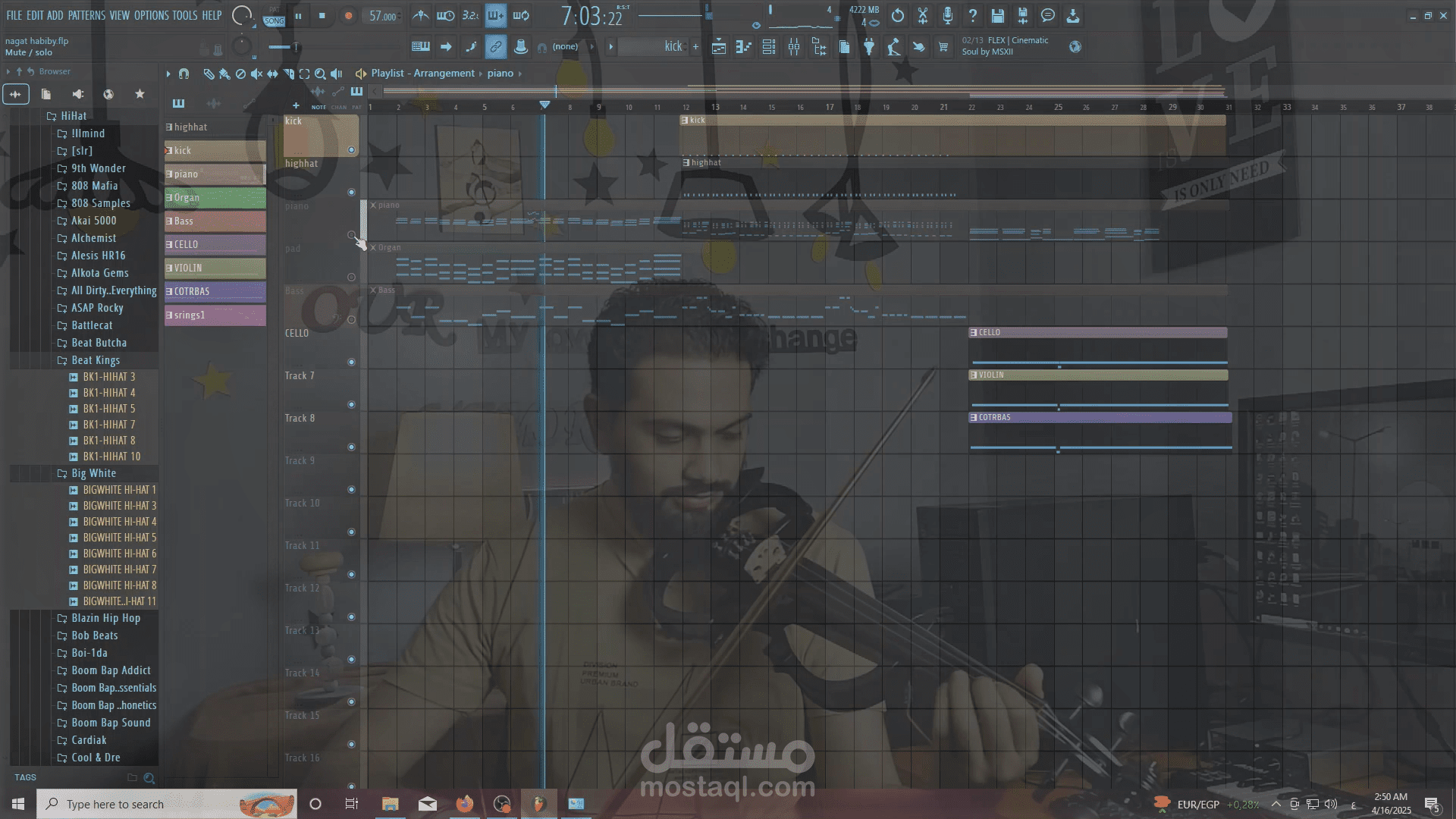 إعادة توزيع لأغنية "عيون القلب" – توزيع وعزف بالكمان Cover Arrangement – “3yoon El Alb” (Nagaat) – by Fady