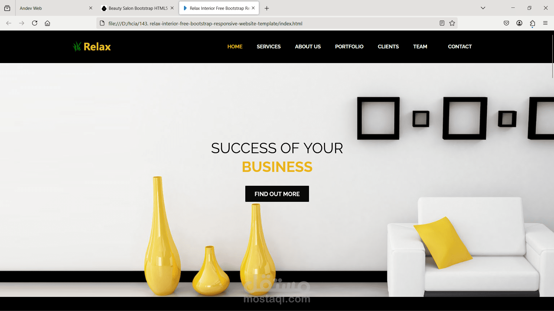 تصميم صفحة ويب متجاوبة وحديثة