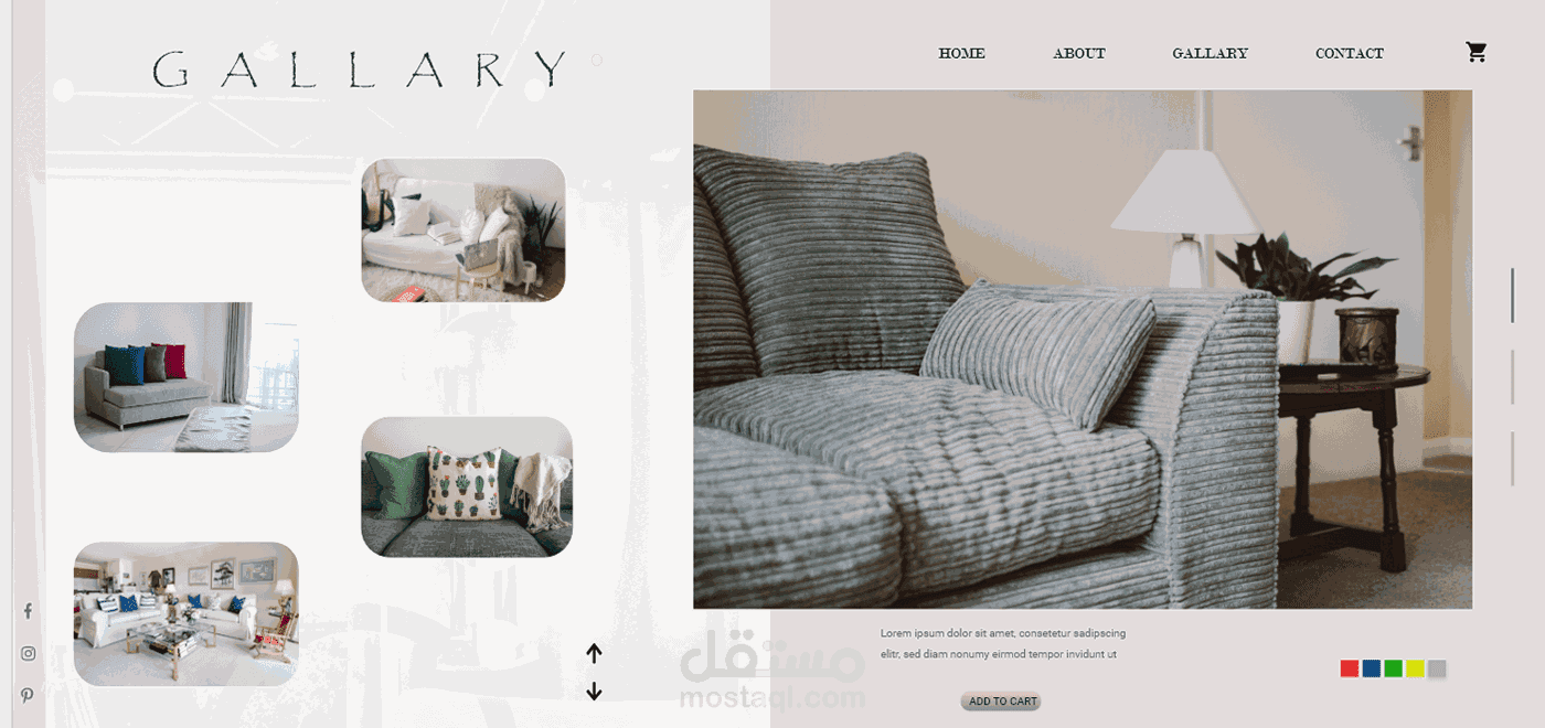 Landing Page for Furniture
