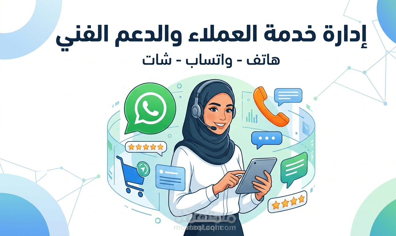 إدارة خدمة عملاء ودعم فني لمتجر إلكتروني