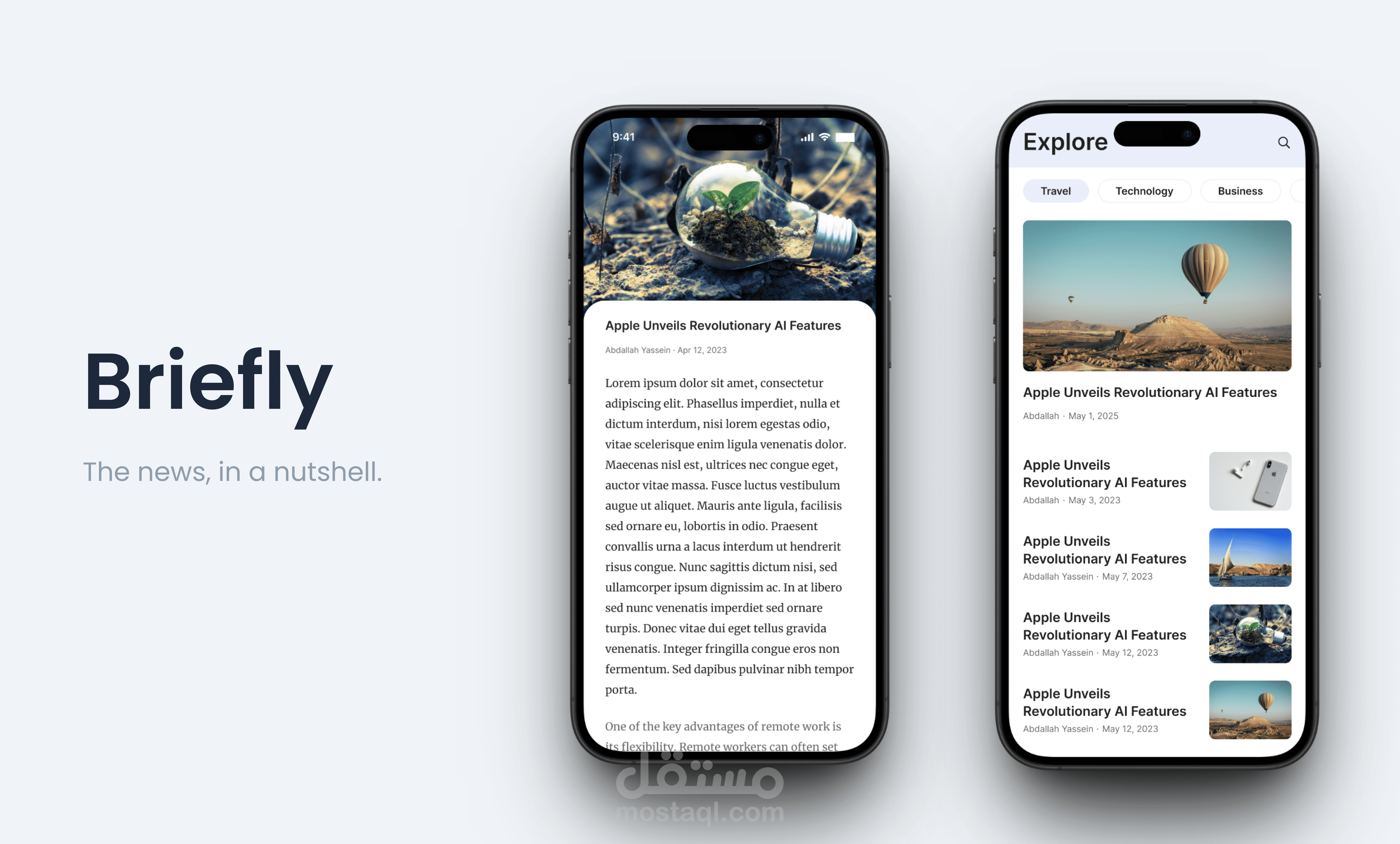 تطبيق Briefly لاستكشاف وقراءة المقالات العلمية والترفيهية