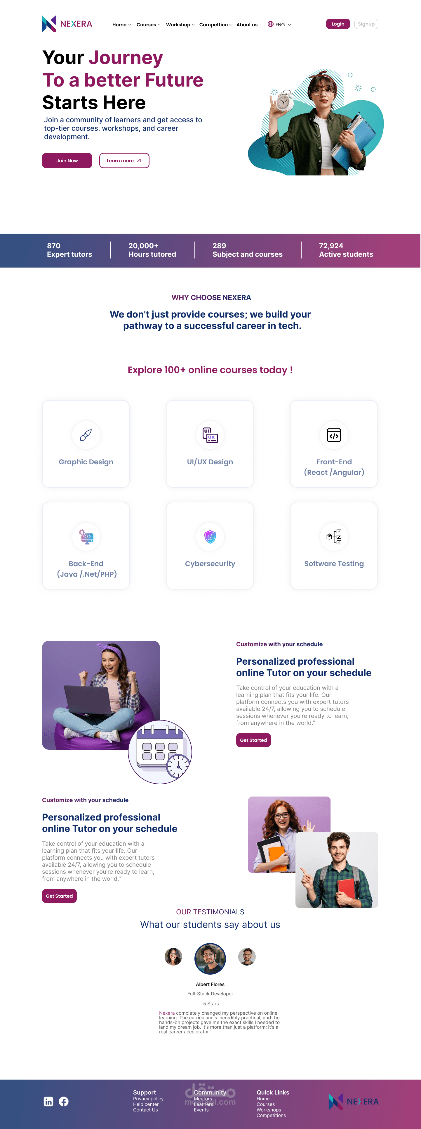 Nexera Platform Landing Page