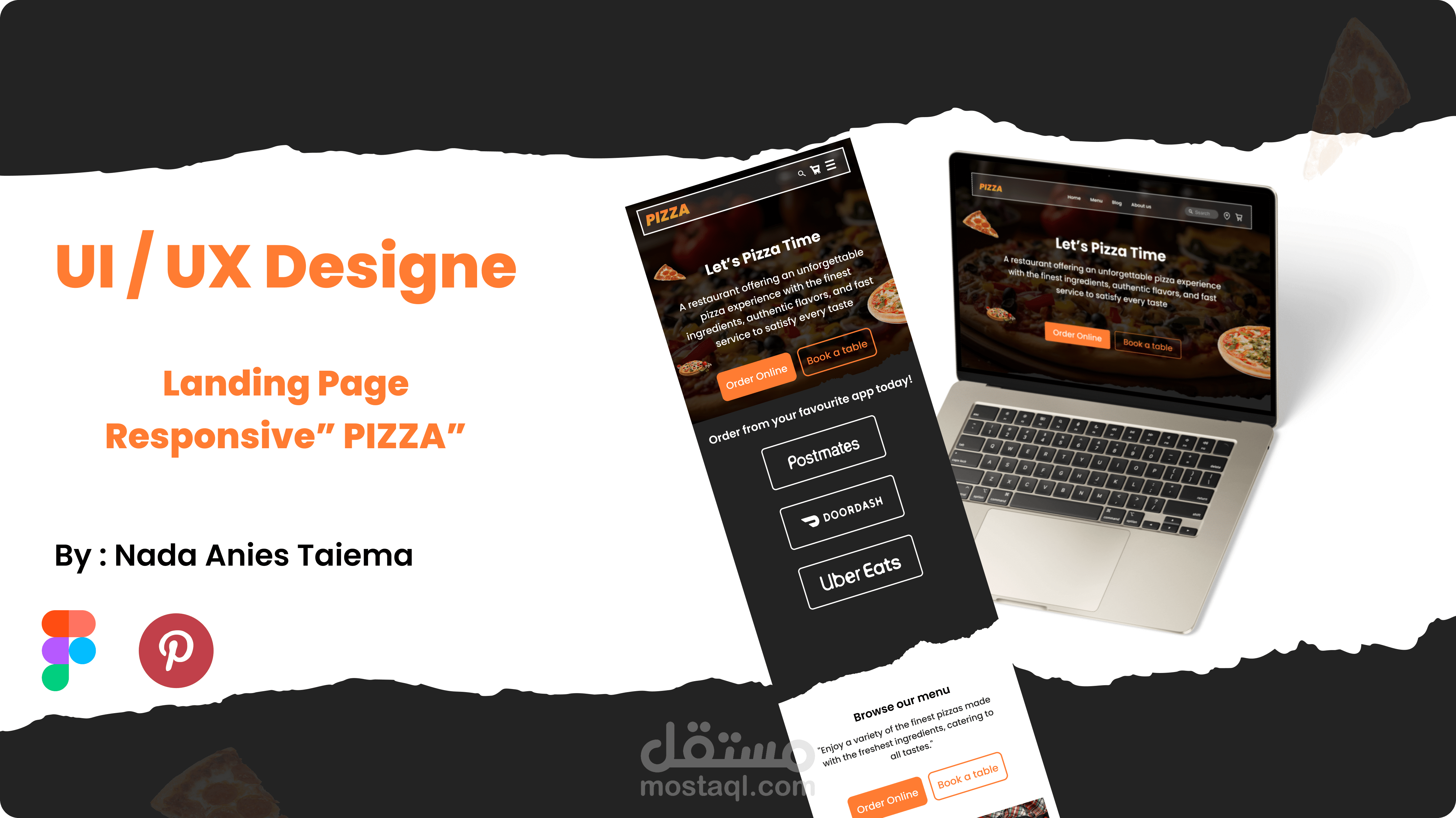 تصميم صفحه هبوط (PIZZA)