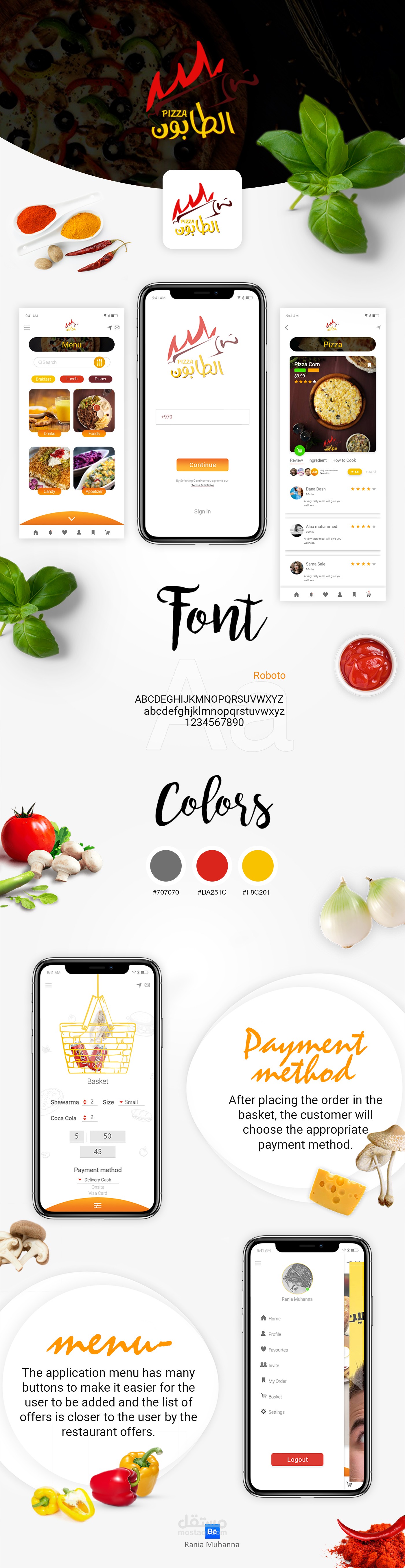 تطبيق لمطعم بيتزا