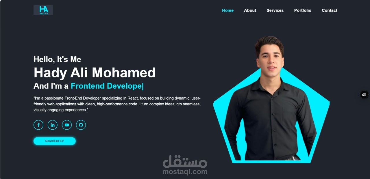 تصميم وتطوير Portfolio احترافي