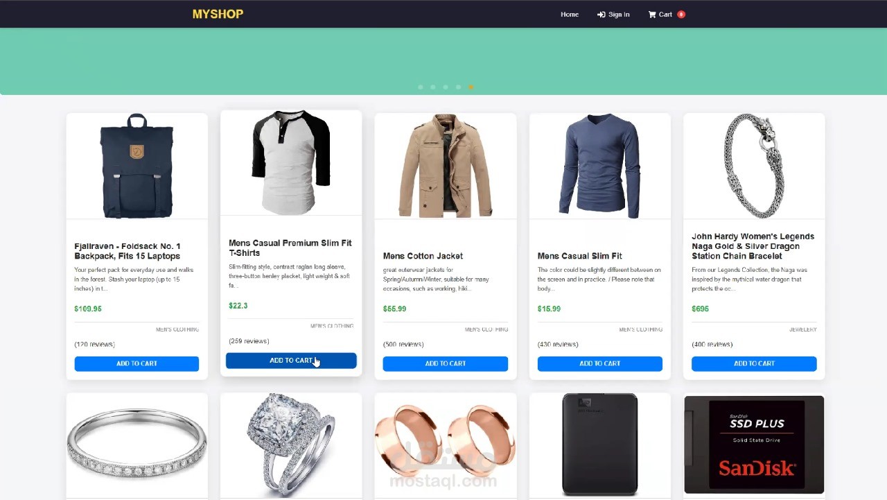 تصميم وتطوير متجر إلكتروني (E-commerce Website)