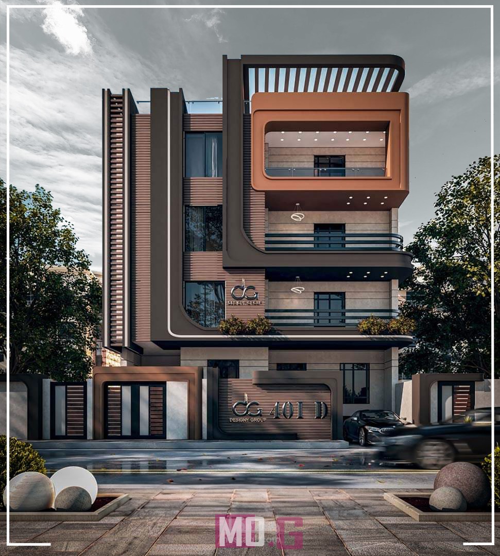 تصميم واجهة سكنية حديثة (Residential Facade Design)