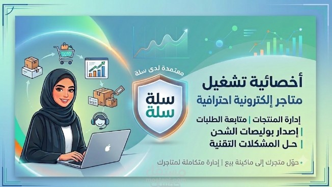 أخصائية تشغيل متاجر إلكترونية | إدارة المنتجات والطلبات والشحن
