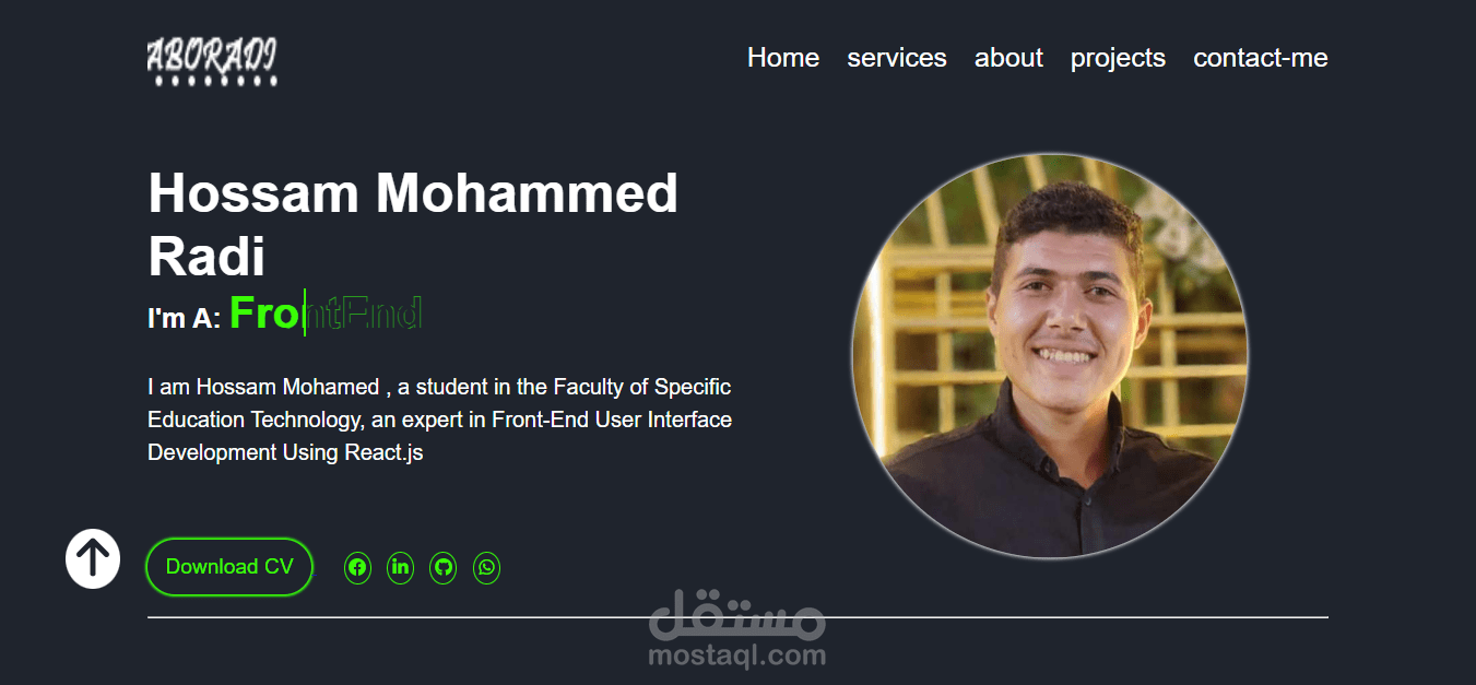 Develop a personal portfolio using HTML, CSS, and JavaScript