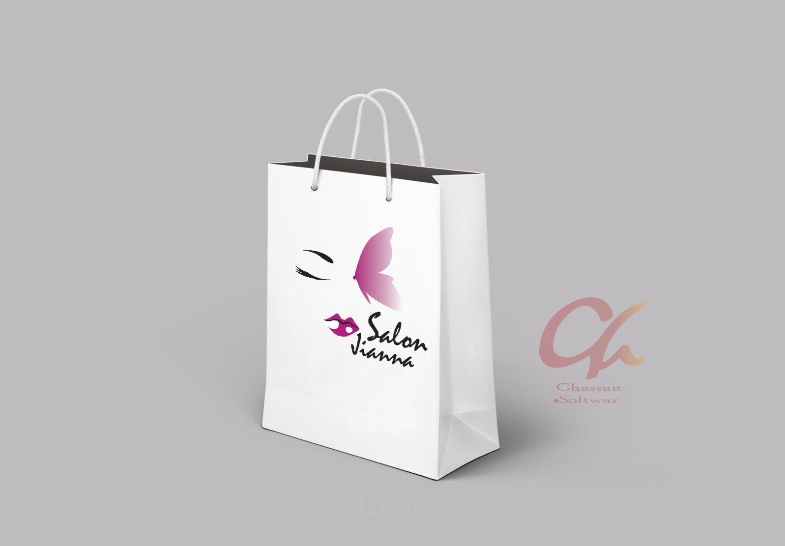 تصميم كيس كرتون salon Jinna