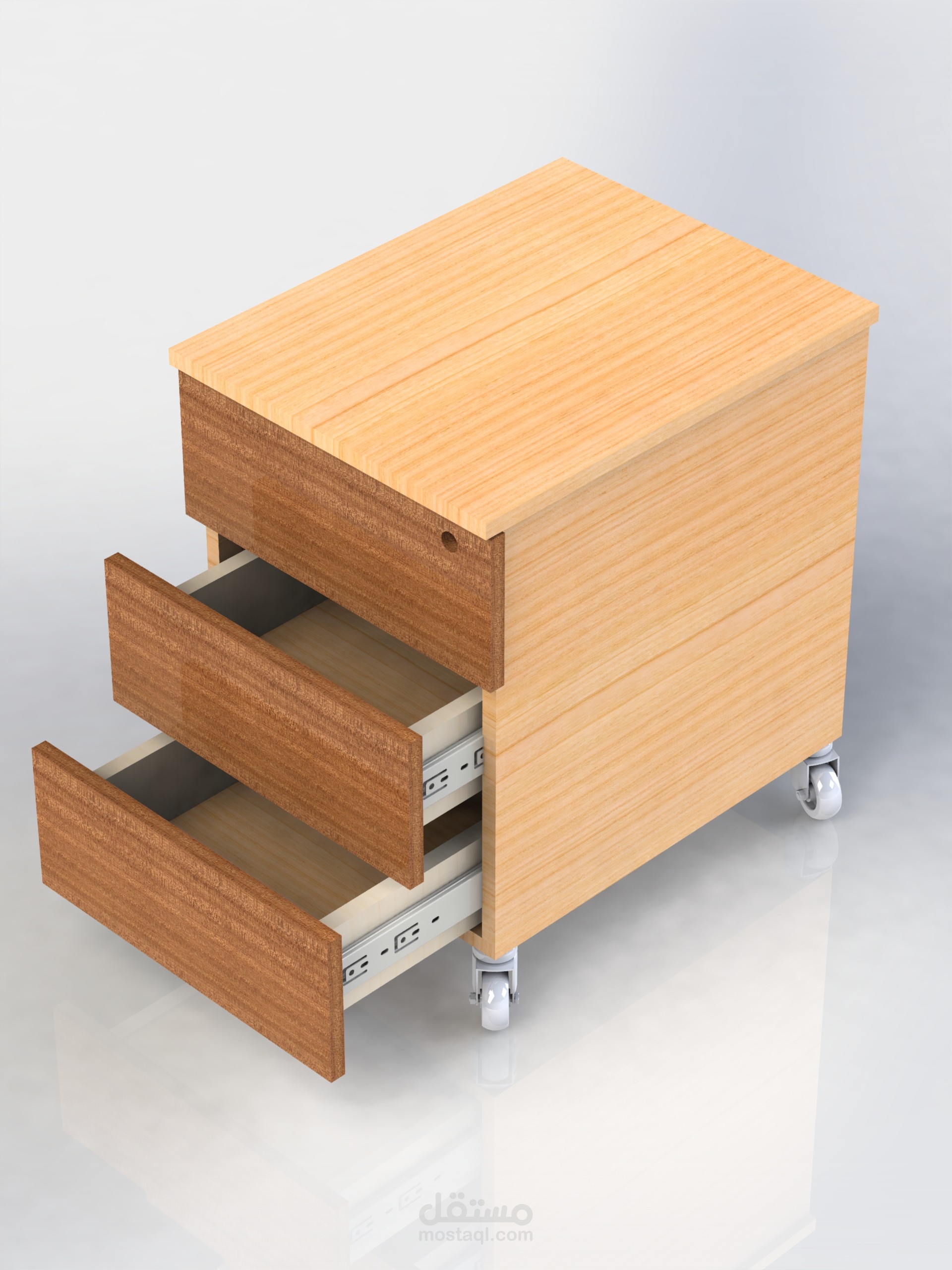 تصميم كومود احترافي + إعداد اللوحات التنفيذية ولوحات التقطيع والمقاسات والحصر