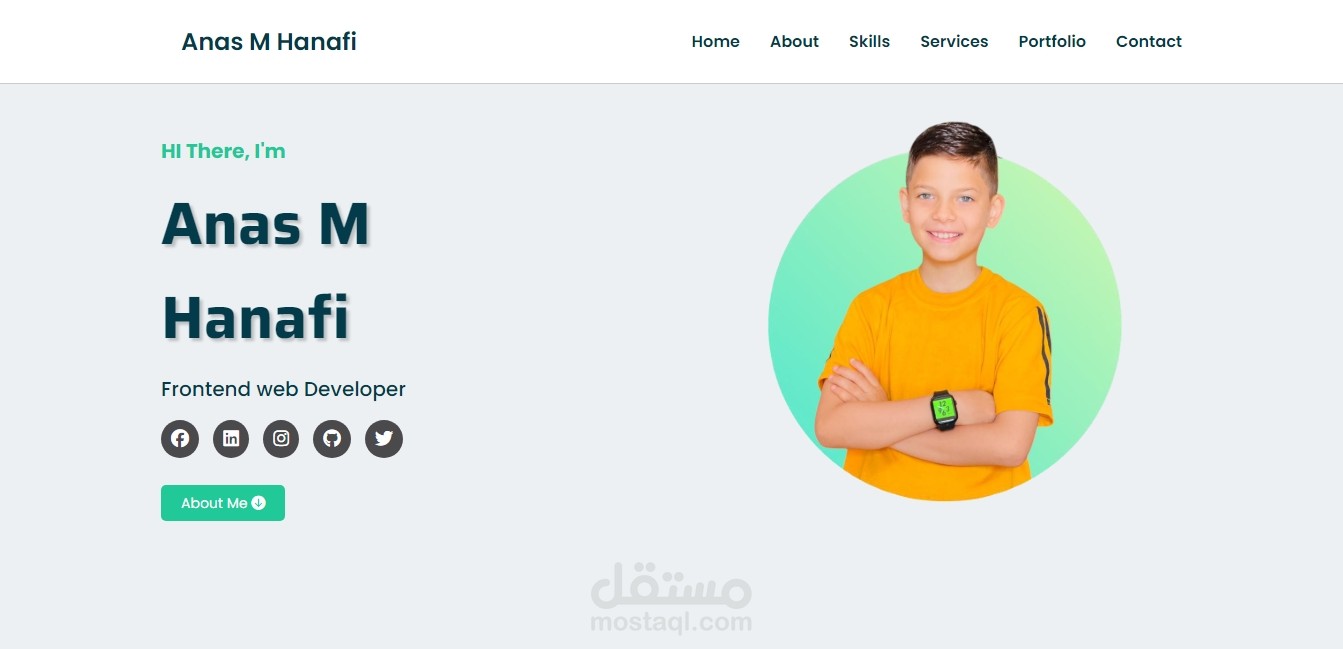 تصميم وبرمجة موقع إلكتروني بروفايل