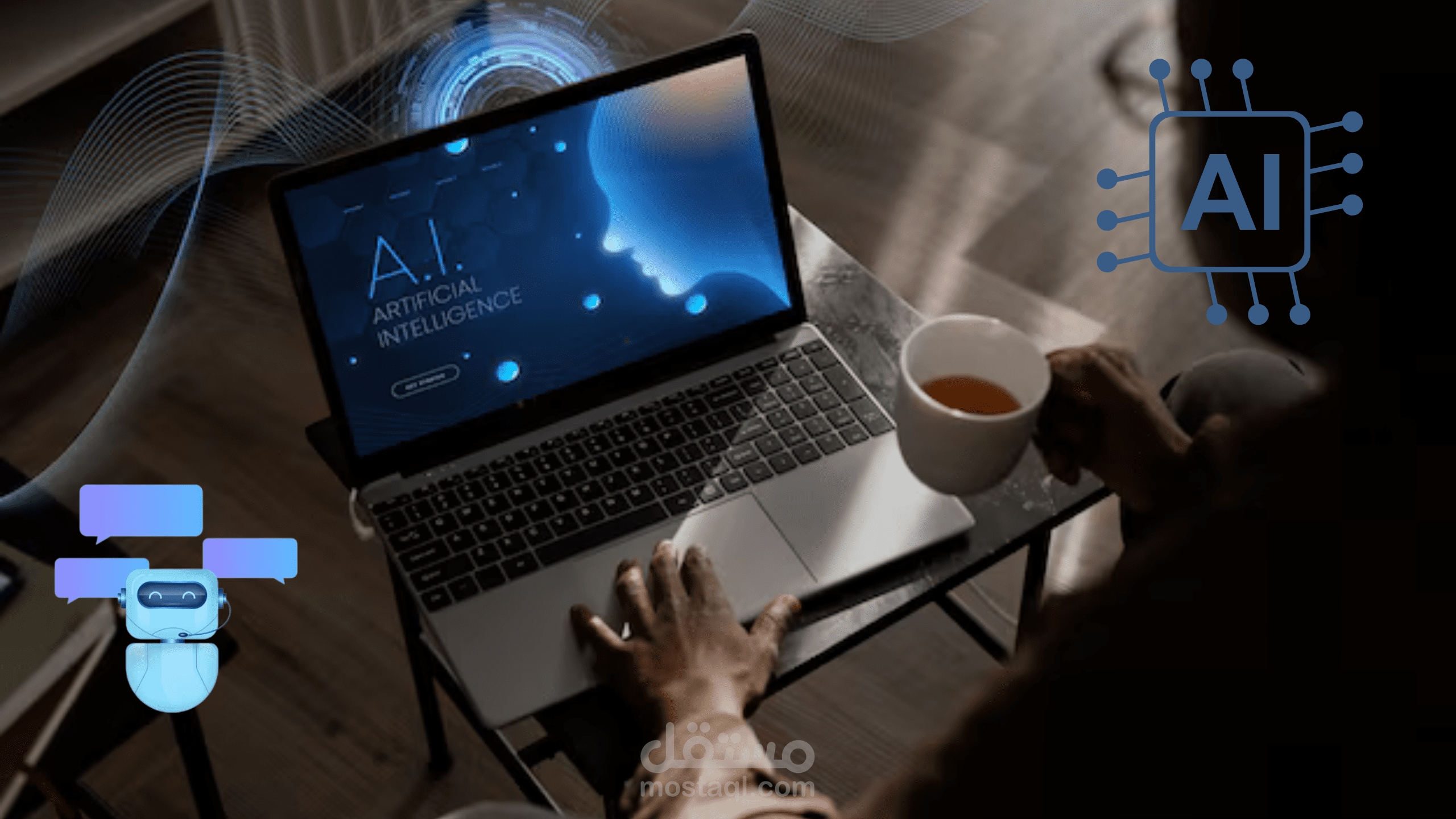 تصميم وبرمجة Chatbot AI احترافي للتواصل الذكي مع العملاء