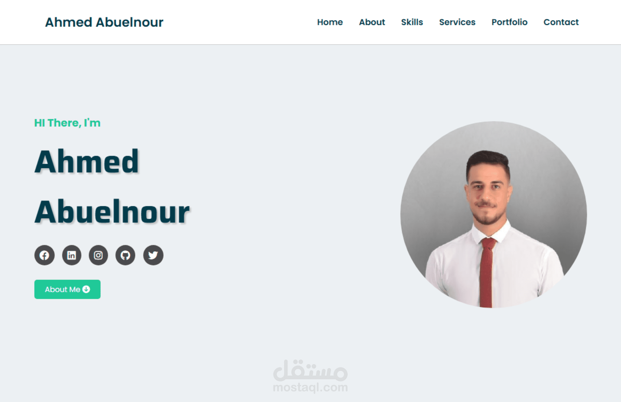 تصميم و برمجة موقع Portfolio متجاوب على جميع الأجهزة ب HTML CSS JS