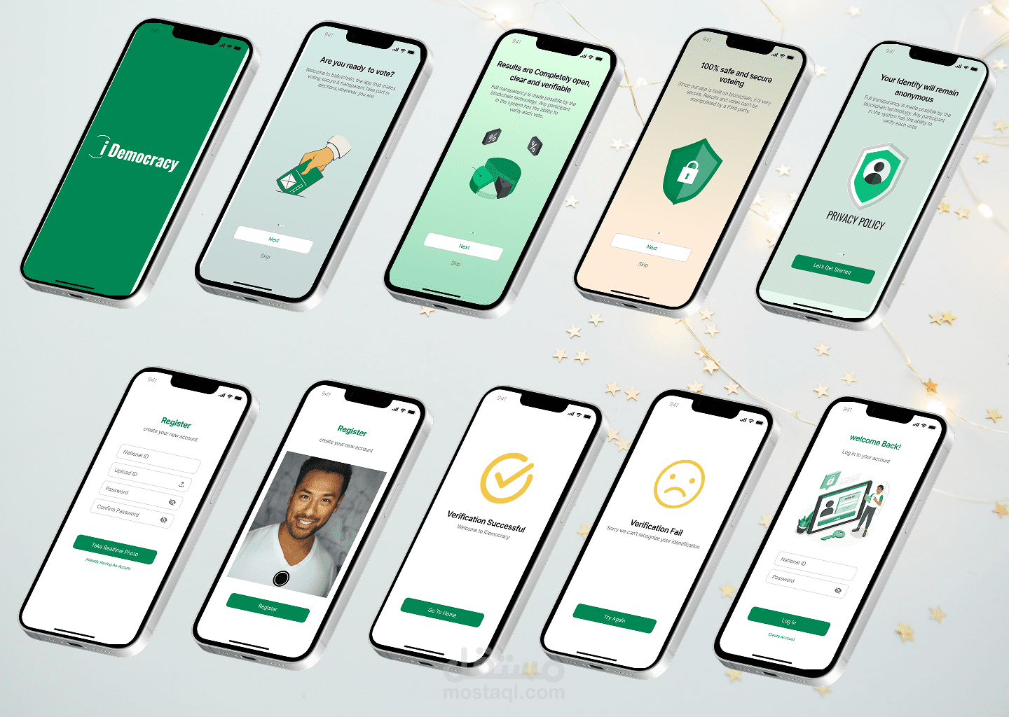 تصميم تطبيق انتخابات إلكترونية باستخدام Figma