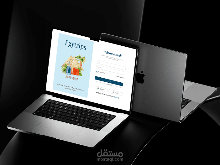 "رحلات مصر"  تصميم موقع إلكتروني سياحي داخلي مخصص لحجز الرحلات السياحية داخل مصر باستخدام Figma