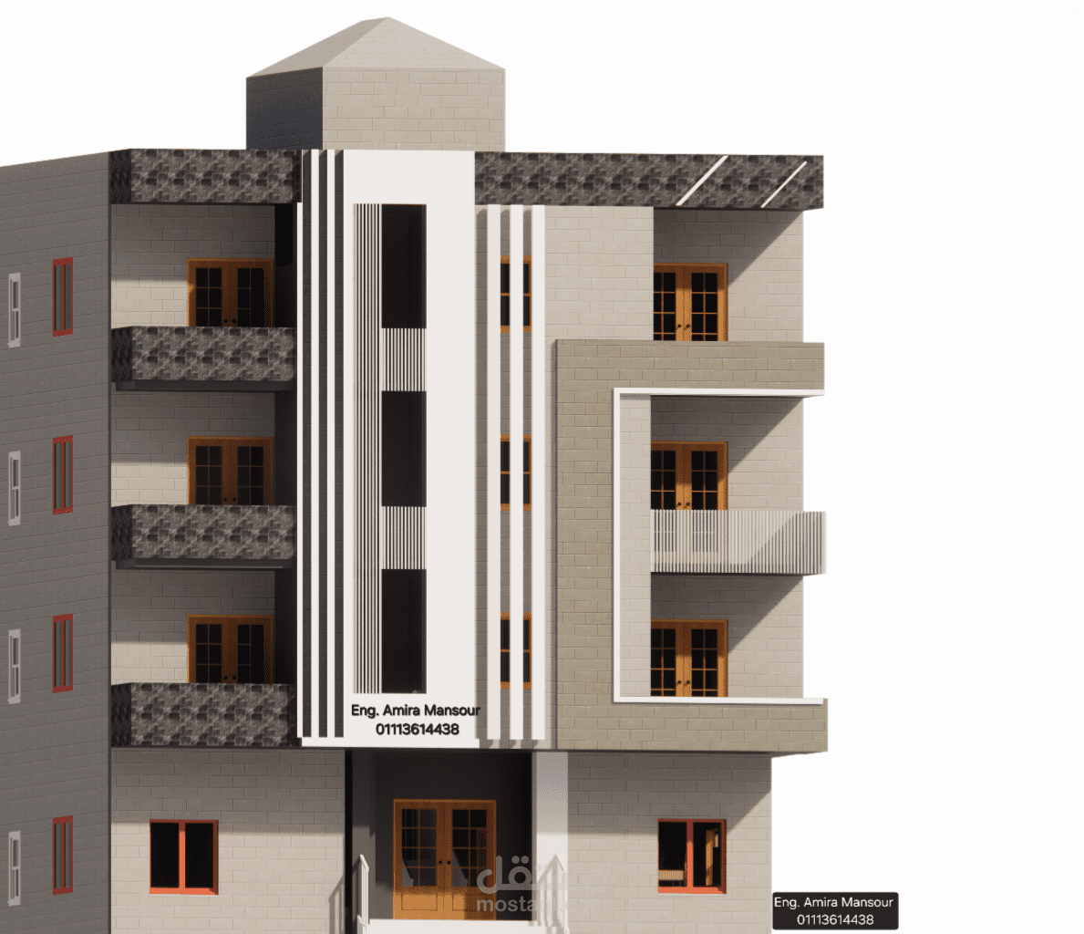 تصميم رائع لعمارة سكنية.