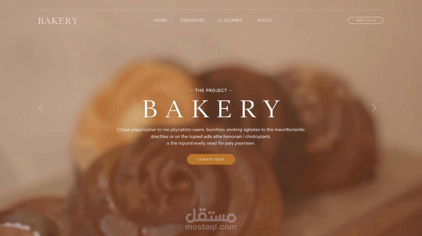 تصميم وتطوير صفحه هبوطيه Landing Page لمخبز باستخدام HTML5 و CSS3