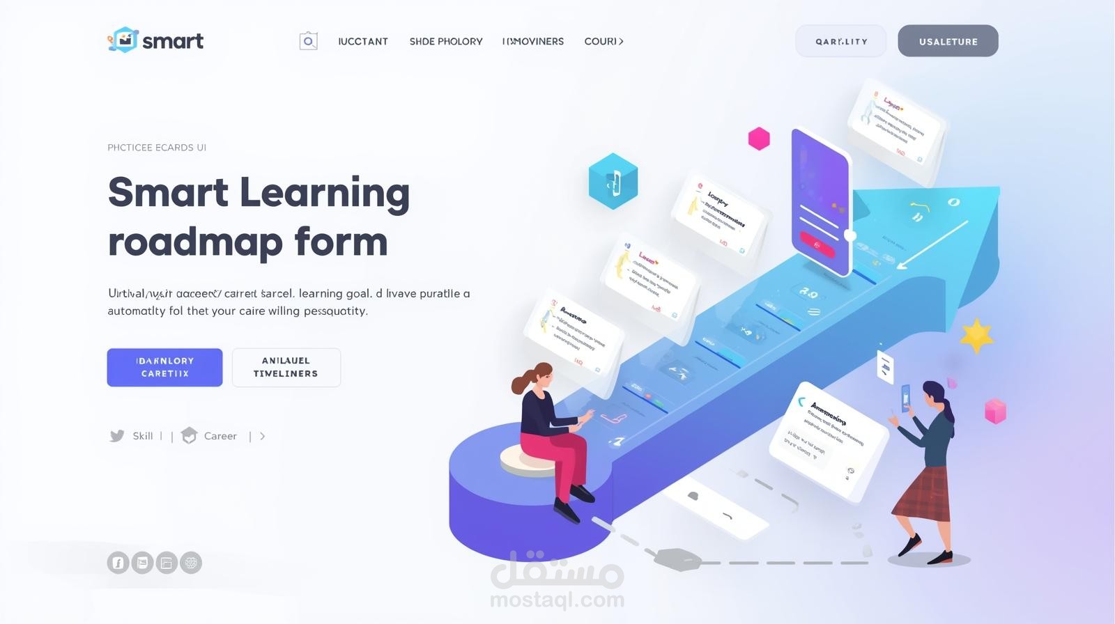 موقع إنشاء مسار تعلّم مخصص (Roadmap)