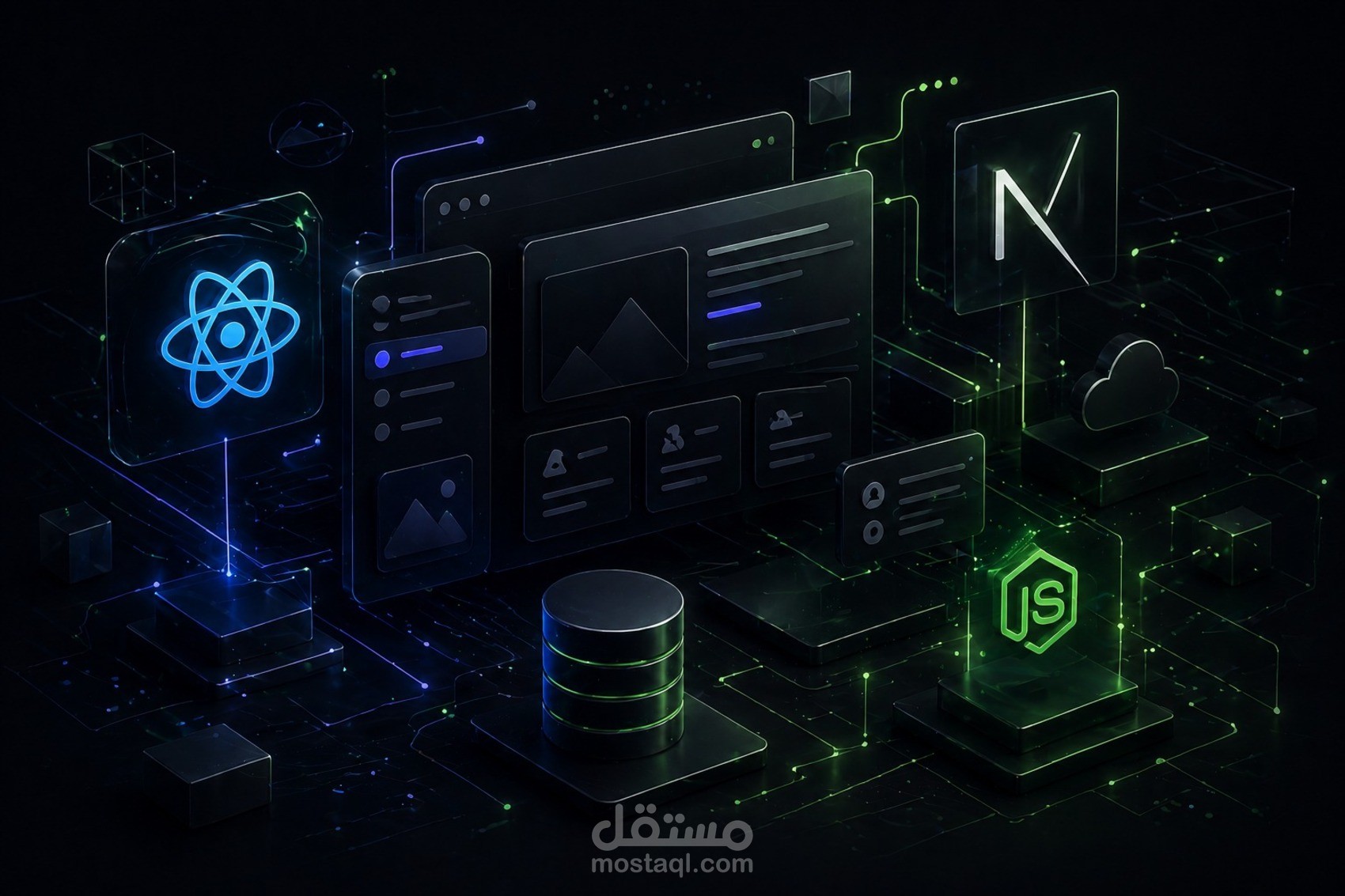 تصميم موقع احترافي باستخدام node js و react / next