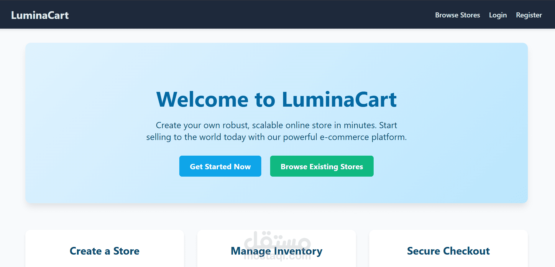 LuminaCart – Mini E-commerce Platform