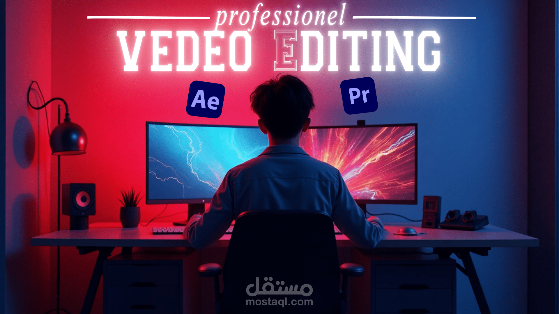 مونتاج وأنيميشن احترافي بـ After Effects والذكاء الاصطناعي