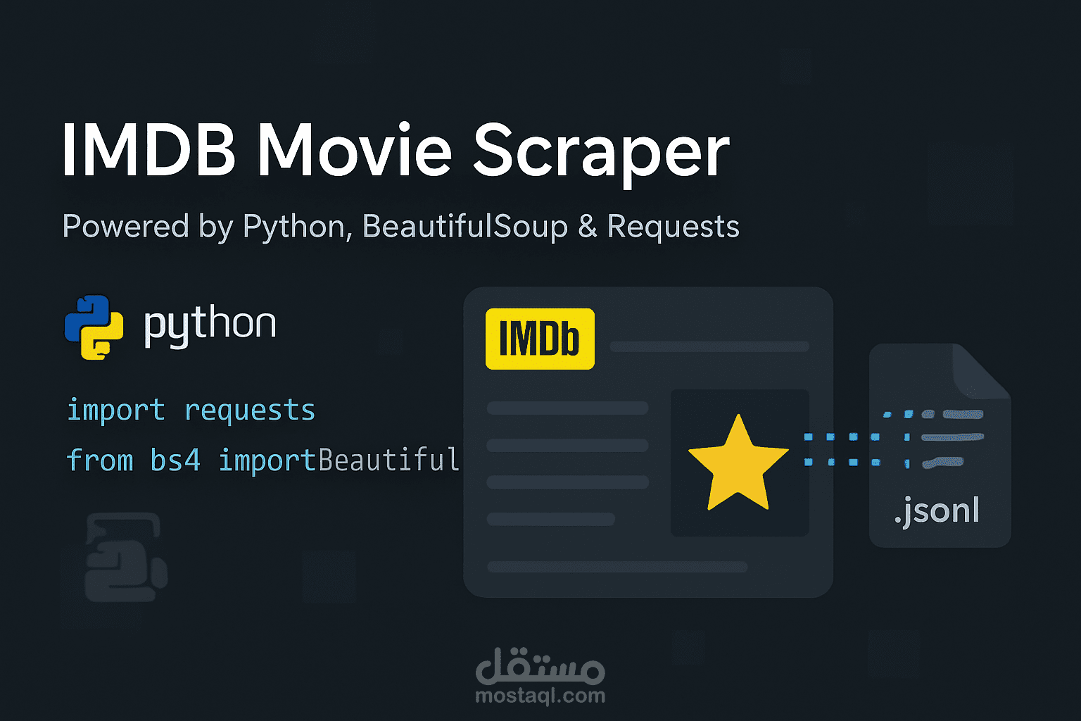 استخراج بيانات أكثر من 10,000 فيلم من IMDb باستخدام Python وSelenium بشكل آلي