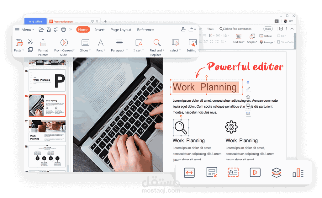 إعداد وتصميم عروض PowerPoint احترافية