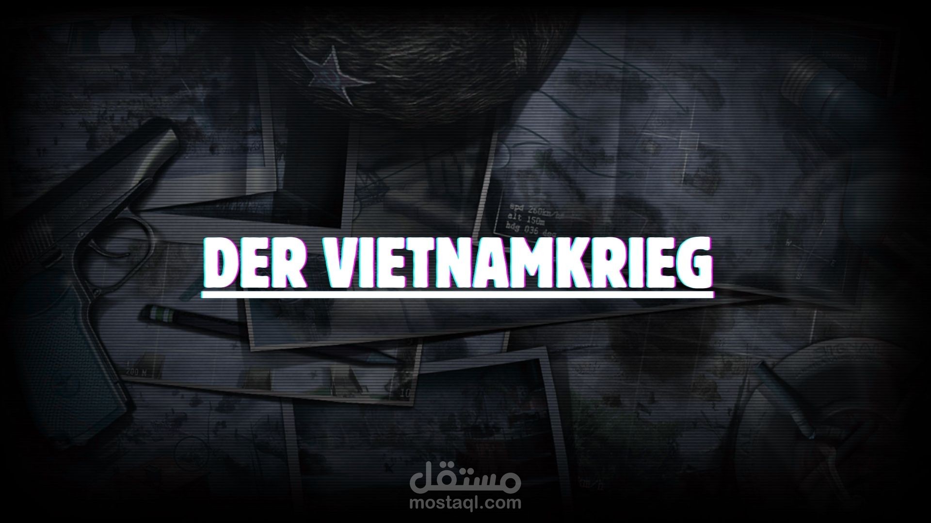 عرض تقديمي بالألمانية عن حرب فيتنام – تصميم أكاديمي احترافي