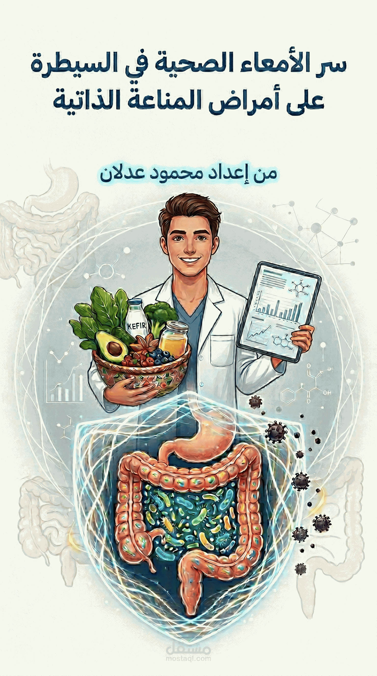 تصميم مقال طبي احترافي + غلاف إبداعي عن أمراض المناعة الذاتية